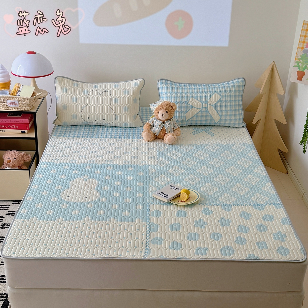 91家纺网 家纺一手货源 找家纺 （总）顾里家纺 2026春夏新款A类凉感丝大版乳胶席三件套凉席席子