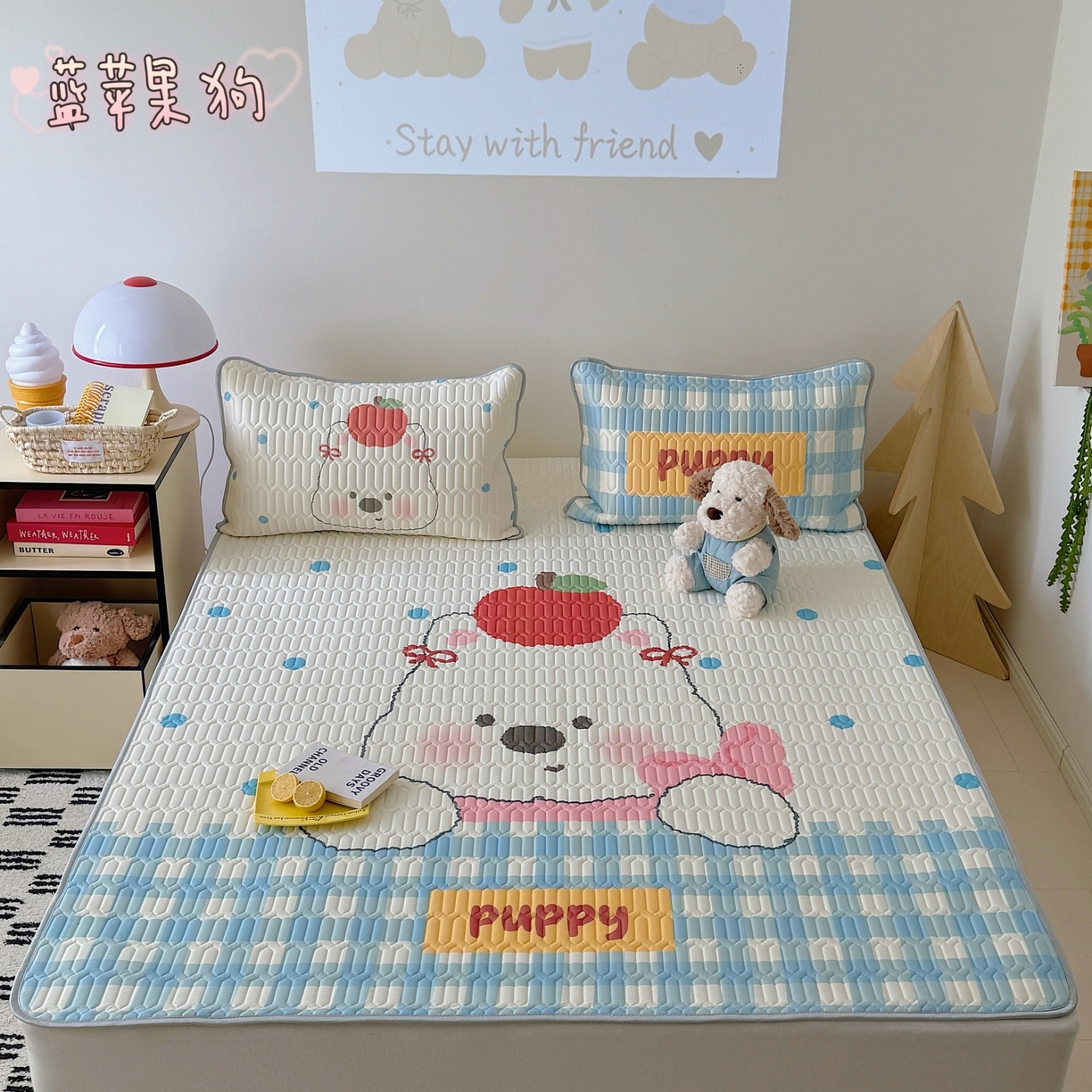 91家纺网 家纺一手货源 找家纺 （总）顾里家纺 2026春夏新款A类凉感丝大版乳胶席三件套凉席席子