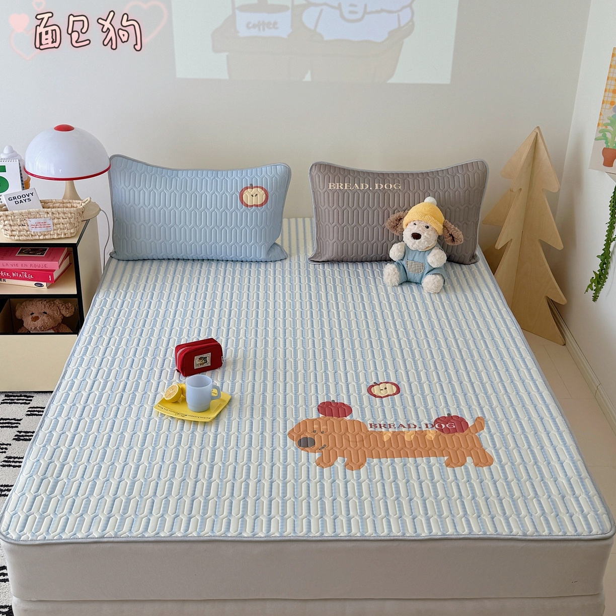 91家纺网 家纺一手货源 找家纺 （总）顾里家纺 2026春夏新款A类凉感丝大版乳胶席三件套凉席席子