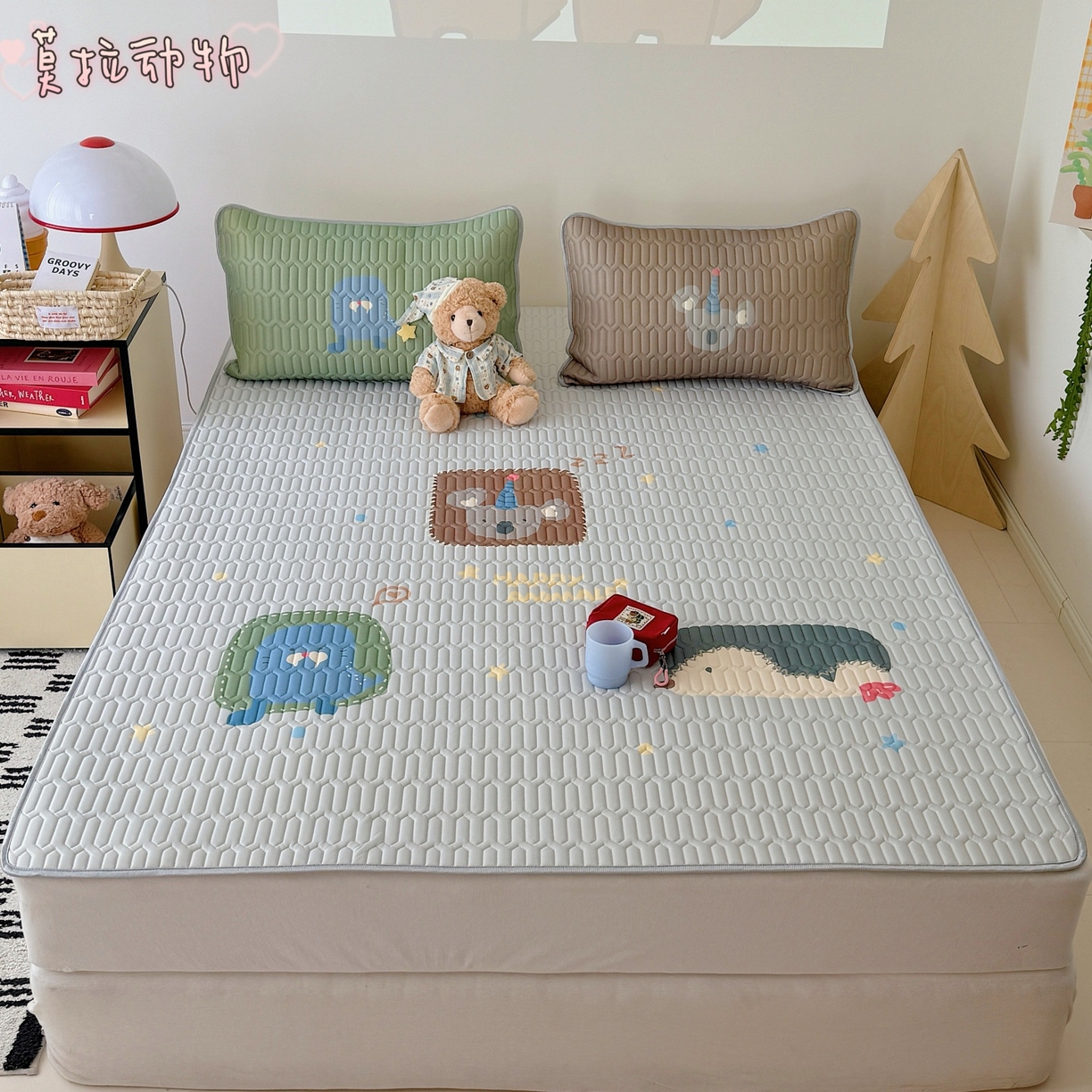 91家纺网 家纺一手货源 找家纺 （总）顾里家纺 2026春夏新款A类凉感丝大版乳胶席三件套凉席席子