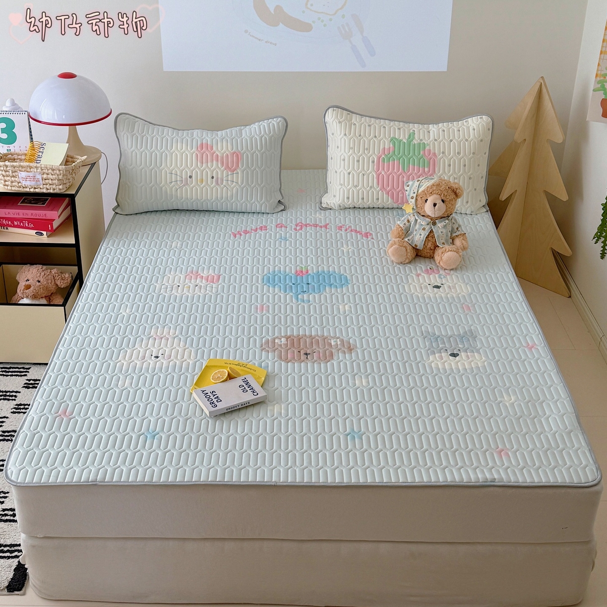 91家纺网 家纺一手货源 找家纺 （总）顾里家纺 2026春夏新款A类凉感丝大版乳胶席三件套凉席席子