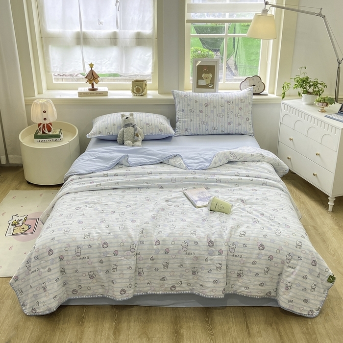 91家纺网 家纺一手货源 找家纺 （总）美梦里 2026新款A类双层纱贝壳绣夏被