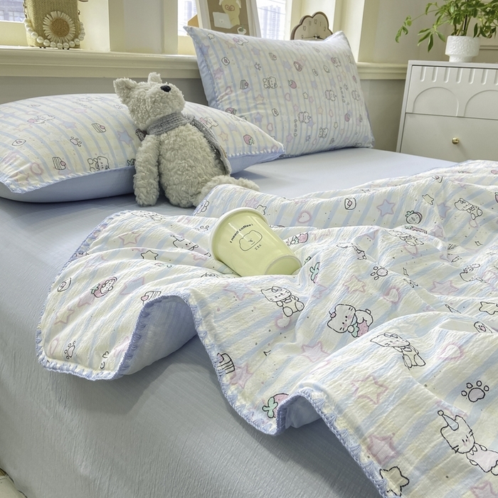 91家纺网 家纺一手货源 找家纺 （总）美梦里 2026新款A类双层纱贝壳绣夏被