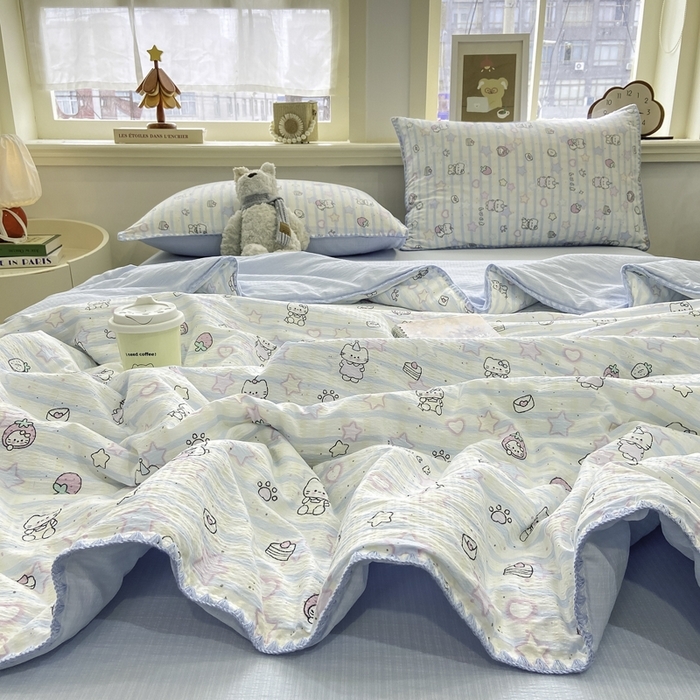 91家纺网 家纺一手货源 找家纺 （总）美梦里 2026新款A类双层纱贝壳绣夏被