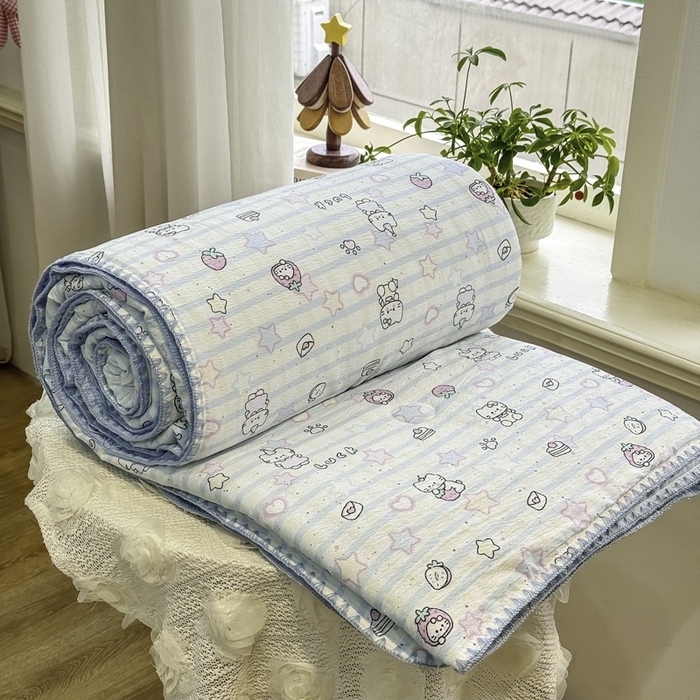 91家纺网 家纺一手货源 找家纺 （总）美梦里 2026新款A类双层纱贝壳绣夏被