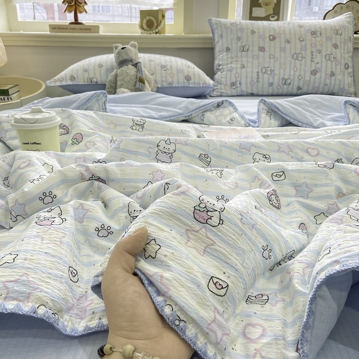 91家纺网 家纺一手货源 找家纺 （总）美梦里 2026新款A类双层纱贝壳绣夏被