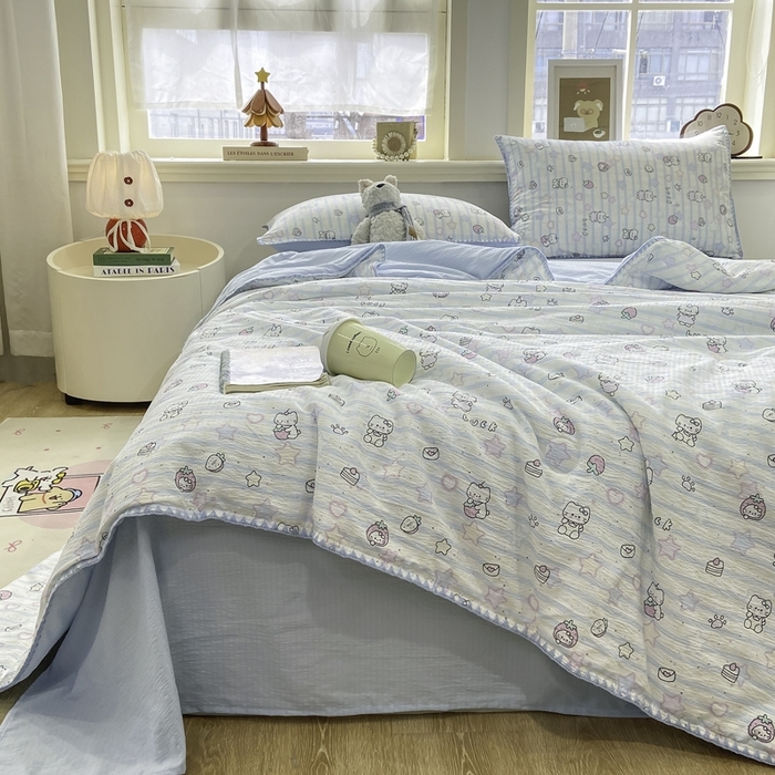 91家纺网 家纺一手货源 找家纺 （总）美梦里 2026新款A类双层纱贝壳绣夏被