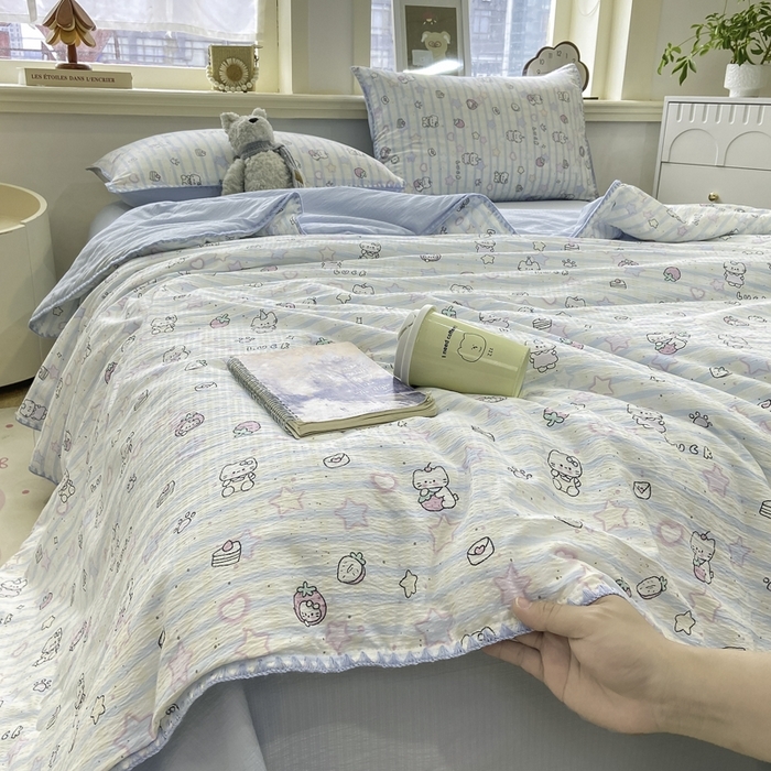 91家纺网 家纺一手货源 找家纺 （总）美梦里 2026新款A类双层纱贝壳绣夏被