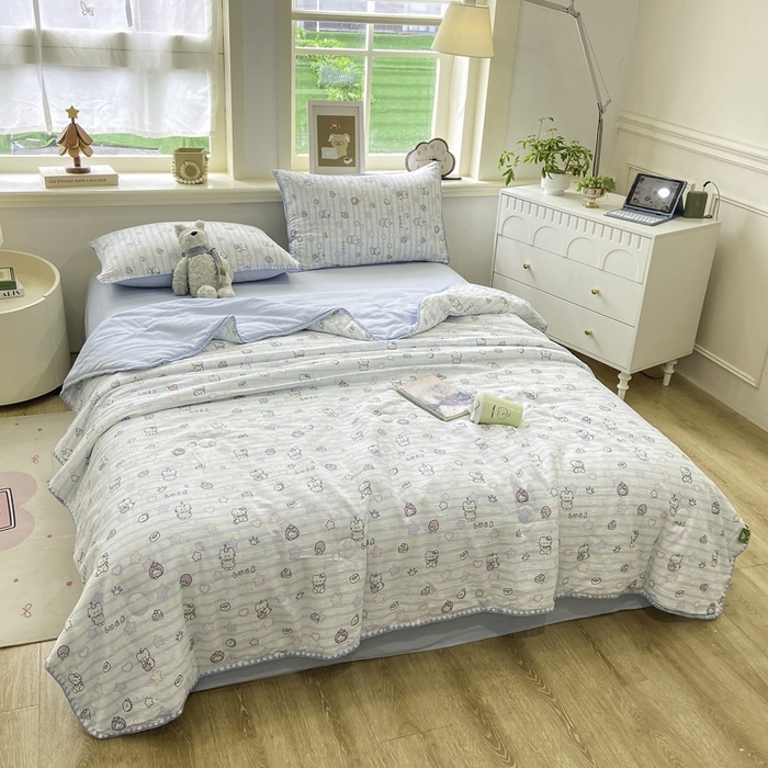 91家纺网 家纺一手货源 找家纺 （总）美梦里 2026新款A类双层纱贝壳绣夏被