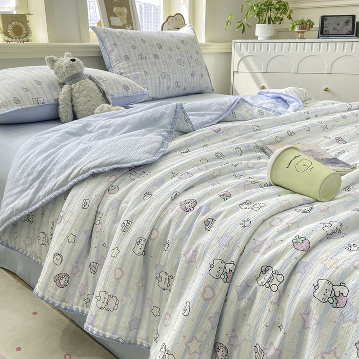 91家纺网 家纺一手货源 找家纺 （总）美梦里 2026新款A类双层纱贝壳绣夏被