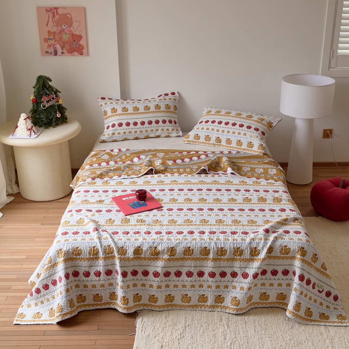 91家纺网 家纺一手货源 找家纺 沐瑟家纺 2026新款安心棉枕巾 小鸡