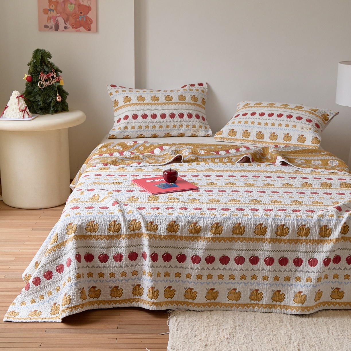 91家纺网 家纺一手货源 找家纺 沐瑟家纺 2026新款安心棉枕巾 小鸡