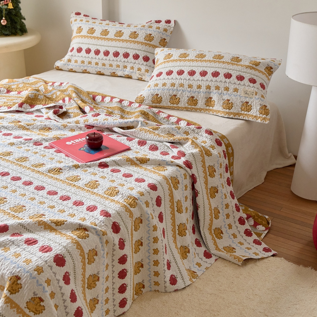 91家纺网 家纺一手货源 找家纺 沐瑟家纺 2026新款安心棉枕巾 小鸡