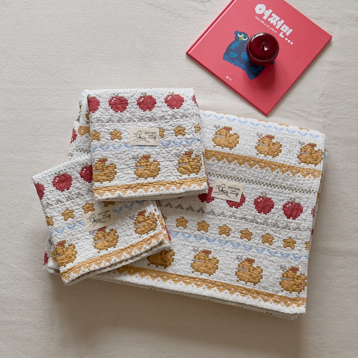 91家纺网 家纺一手货源 找家纺 沐瑟家纺 2026新款安心棉枕巾 小鸡