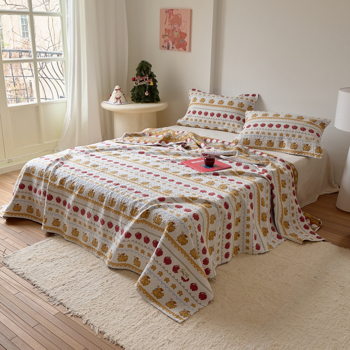 91家纺网 家纺一手货源 找家纺 沐瑟家纺 2026新款安心棉枕巾 小鸡