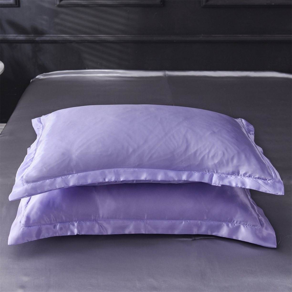 91家纺网 家纺一手货源 找家纺 经年 2026新款特价款丝绸冰丝四件套 雪青银灰