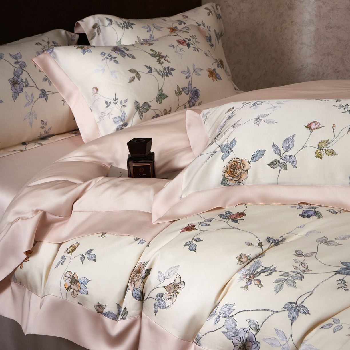 91家纺网 家纺一手货源 找家纺 南通朵美纺织品有限公司 2026新款100支天丝系列夏被四件套四件套 盎然生趣