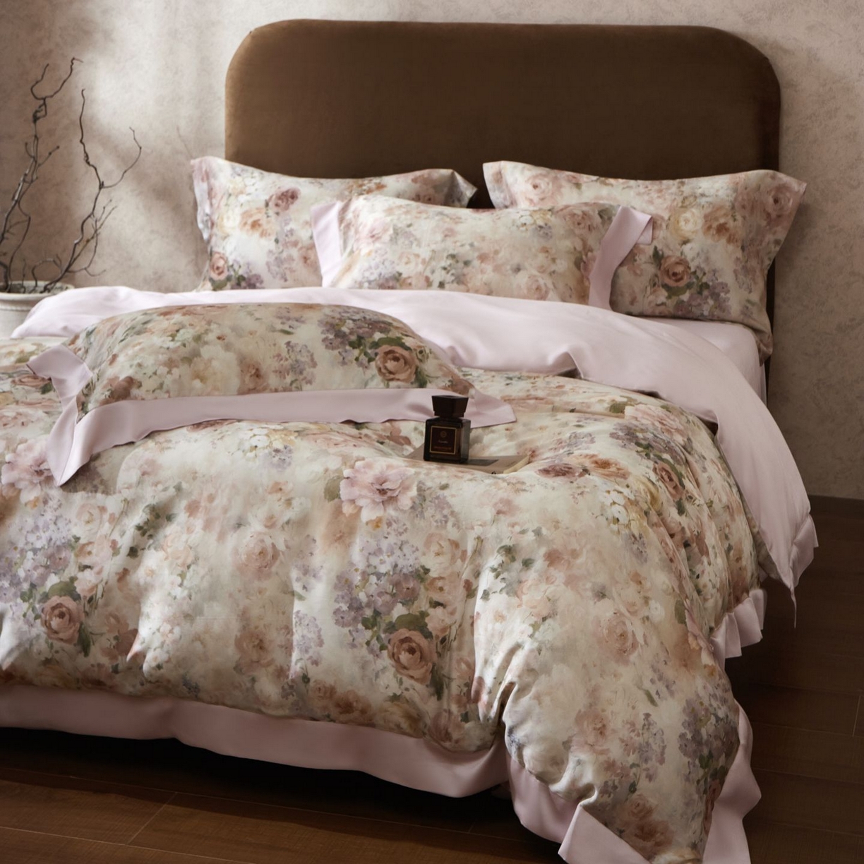 91家纺网 家纺一手货源 找家纺 南通朵美纺织品有限公司 2026新款100支天丝系列夏被四件套四件套 花闻如是