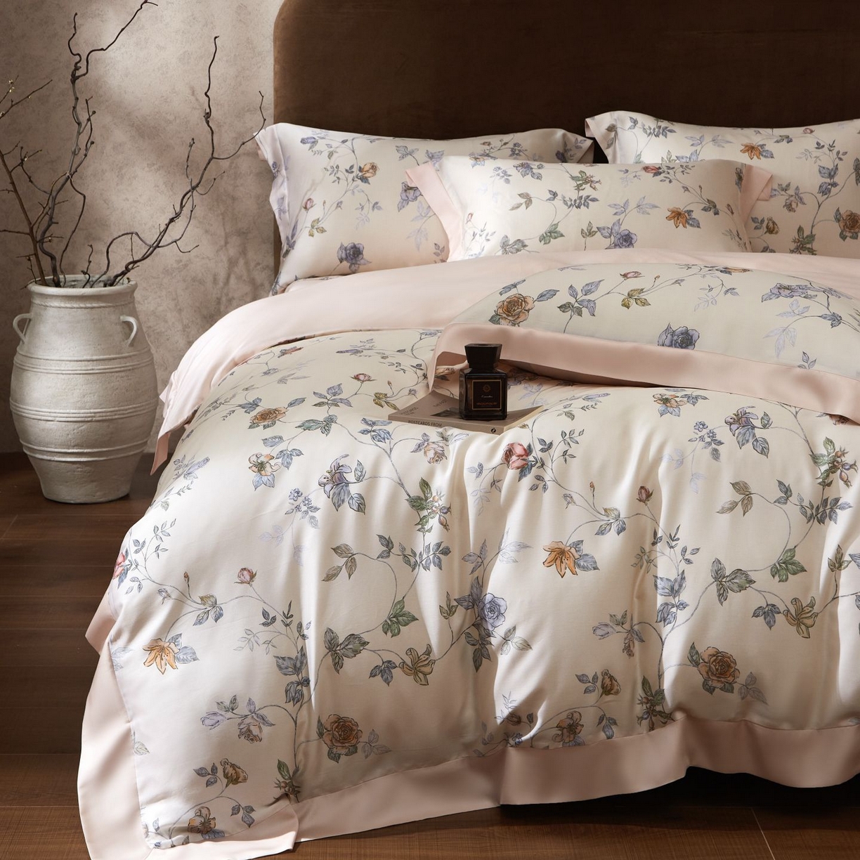 91家纺网 家纺一手货源 找家纺 南通朵美纺织品有限公司 2026新款100支天丝系列夏被四件套四件套 盎然生趣