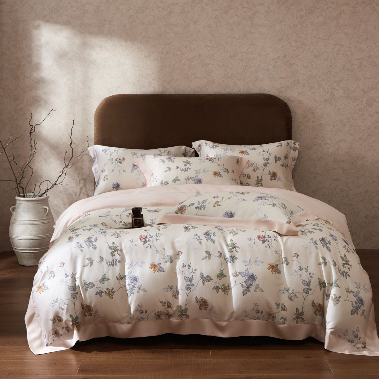 南通朵美纺织品有限公司 2026新款100支天丝系列夏被四件套四件套 盎然生趣