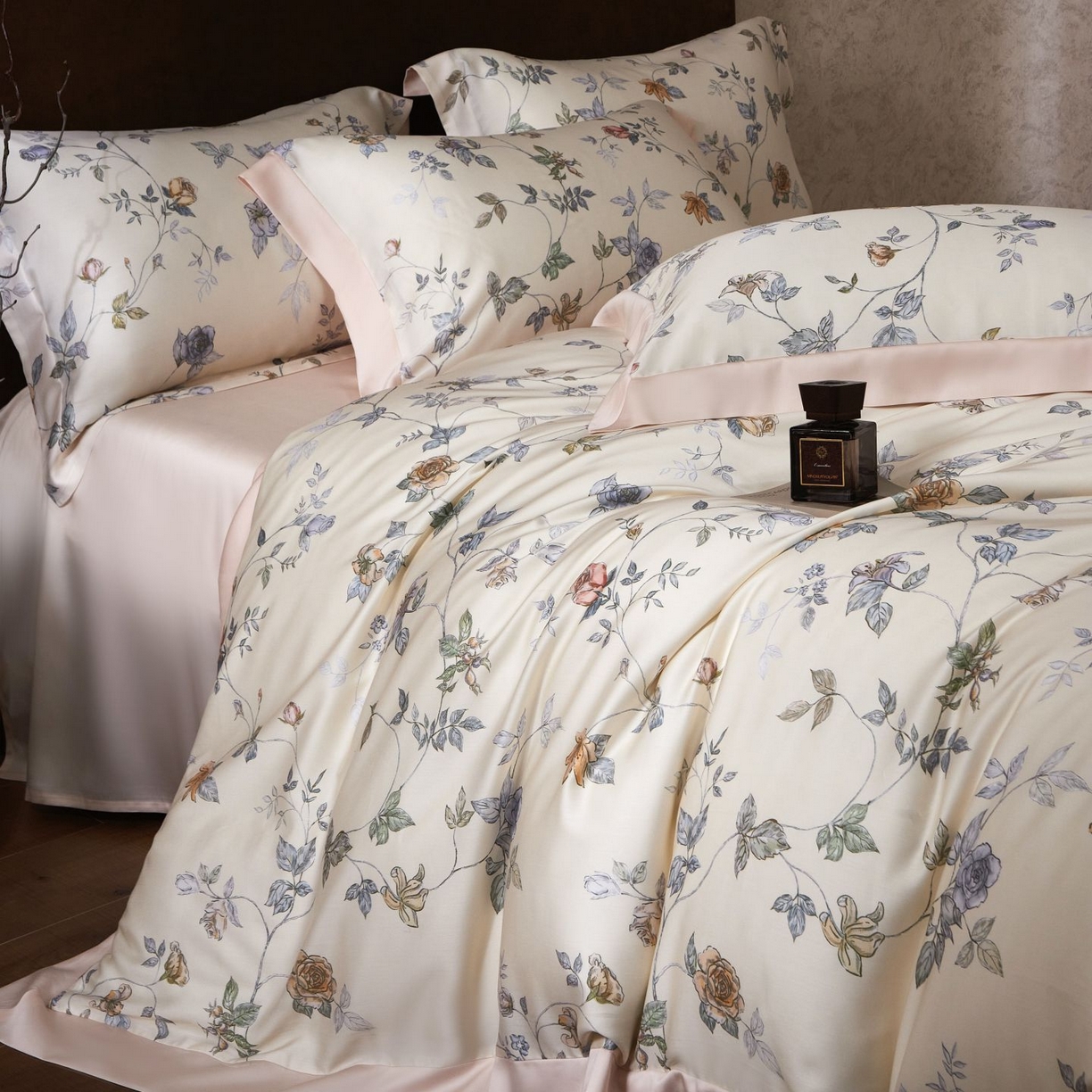 91家纺网 家纺一手货源 找家纺 南通朵美纺织品有限公司 2026新款100支天丝系列夏被四件套四件套 盎然生趣