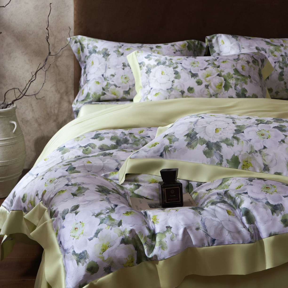 91家纺网 家纺一手货源 找家纺 南通朵美纺织品有限公司 2026新款100支天丝系列夏被四件套四件套 春色满园