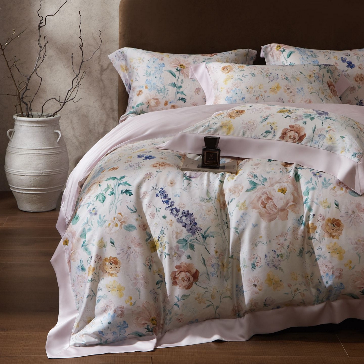 91家纺网 家纺一手货源 找家纺 南通朵美纺织品有限公司 2026新款100支天丝系列夏被四件套四件套 罗曼蒂克