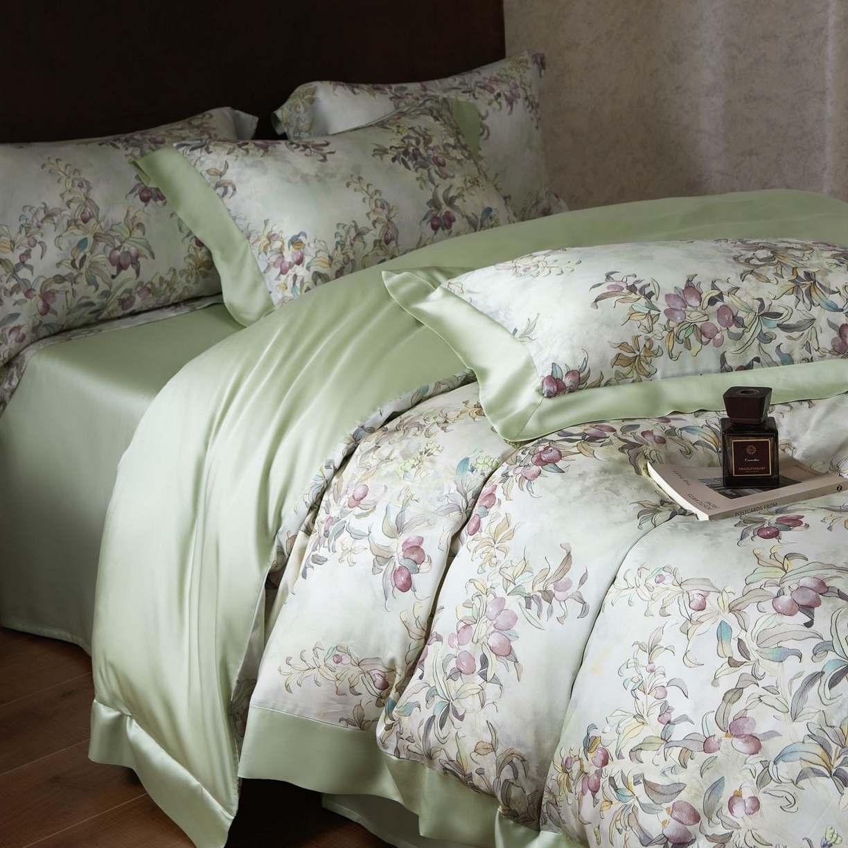 91家纺网 家纺一手货源 找家纺 南通朵美纺织品有限公司 2026新款100支天丝系列夏被四件套四件套 水榭花城