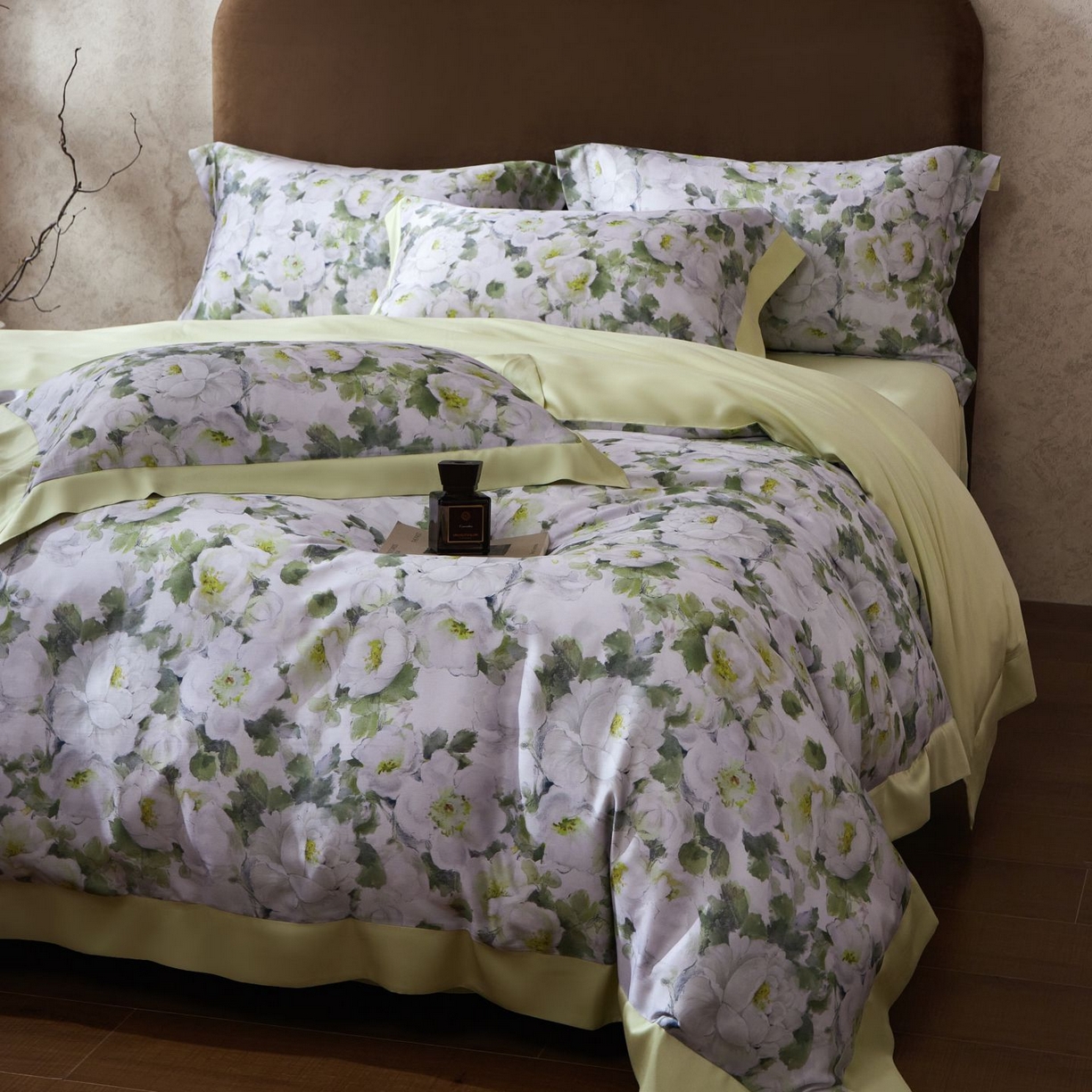 91家纺网 家纺一手货源 找家纺 南通朵美纺织品有限公司 2026新款100支天丝系列夏被四件套四件套 春色满园