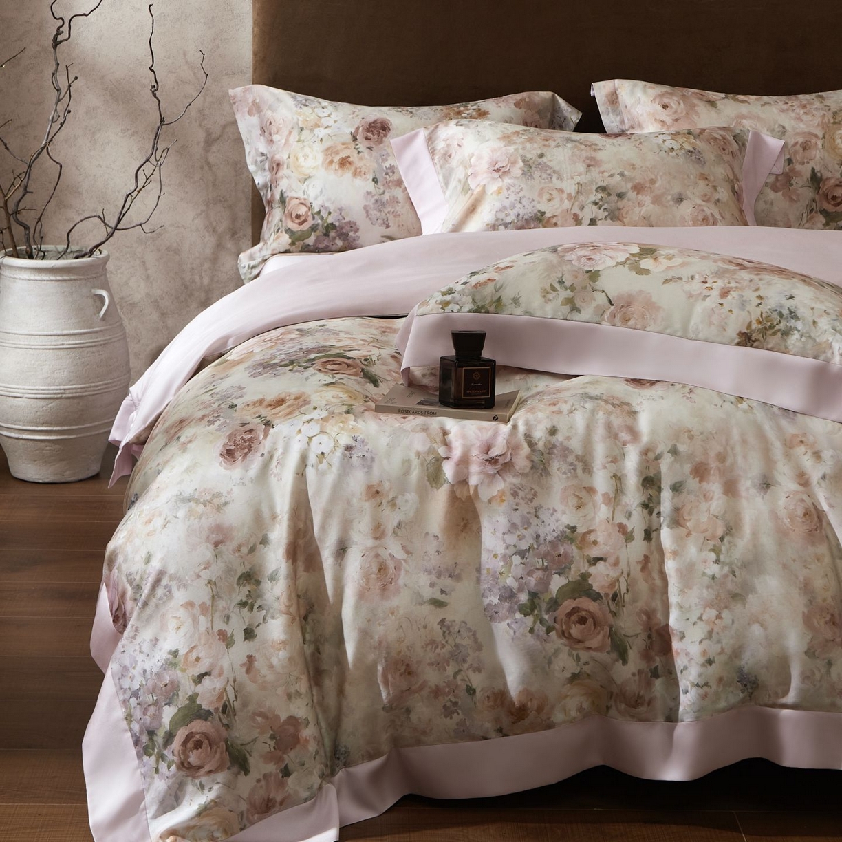 91家纺网 家纺一手货源 找家纺 南通朵美纺织品有限公司 2026新款100支天丝系列夏被四件套四件套 花闻如是