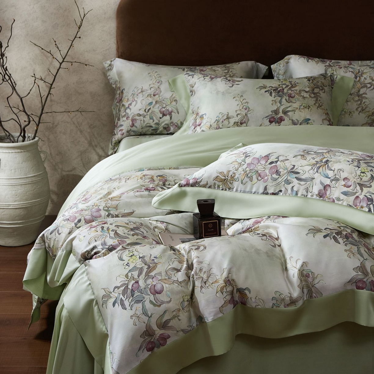 91家纺网 家纺一手货源 找家纺 南通朵美纺织品有限公司 2026新款100支天丝系列夏被四件套四件套 水榭花城