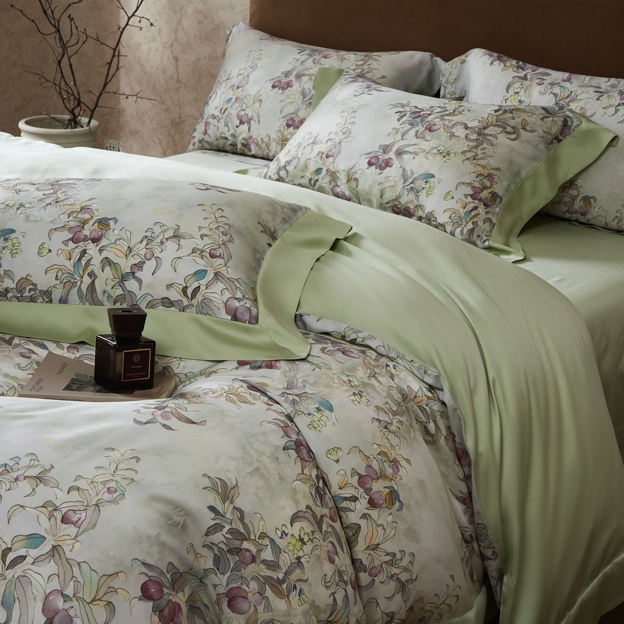 91家纺网 家纺一手货源 找家纺 南通朵美纺织品有限公司 2026新款100支天丝系列夏被四件套四件套 水榭花城