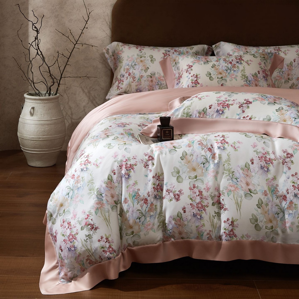 91家纺网 家纺一手货源 找家纺 南通朵美纺织品有限公司 2026新款100支天丝系列夏被四件套四件套 紫薇物语