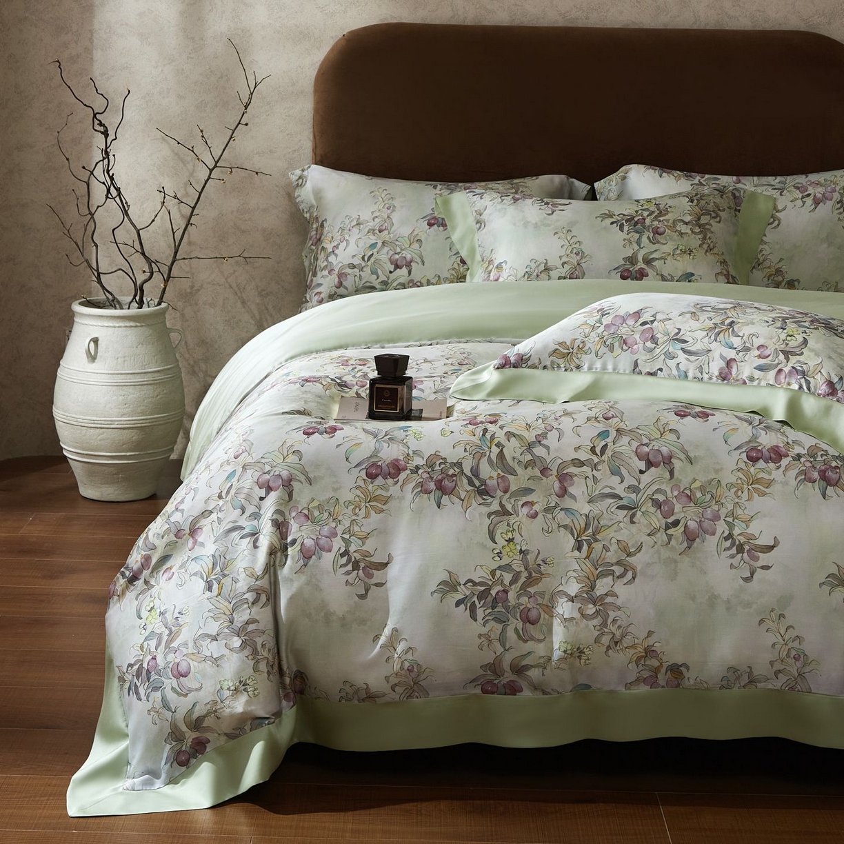 91家纺网 家纺一手货源 找家纺 南通朵美纺织品有限公司 2026新款100支天丝系列夏被四件套四件套 水榭花城