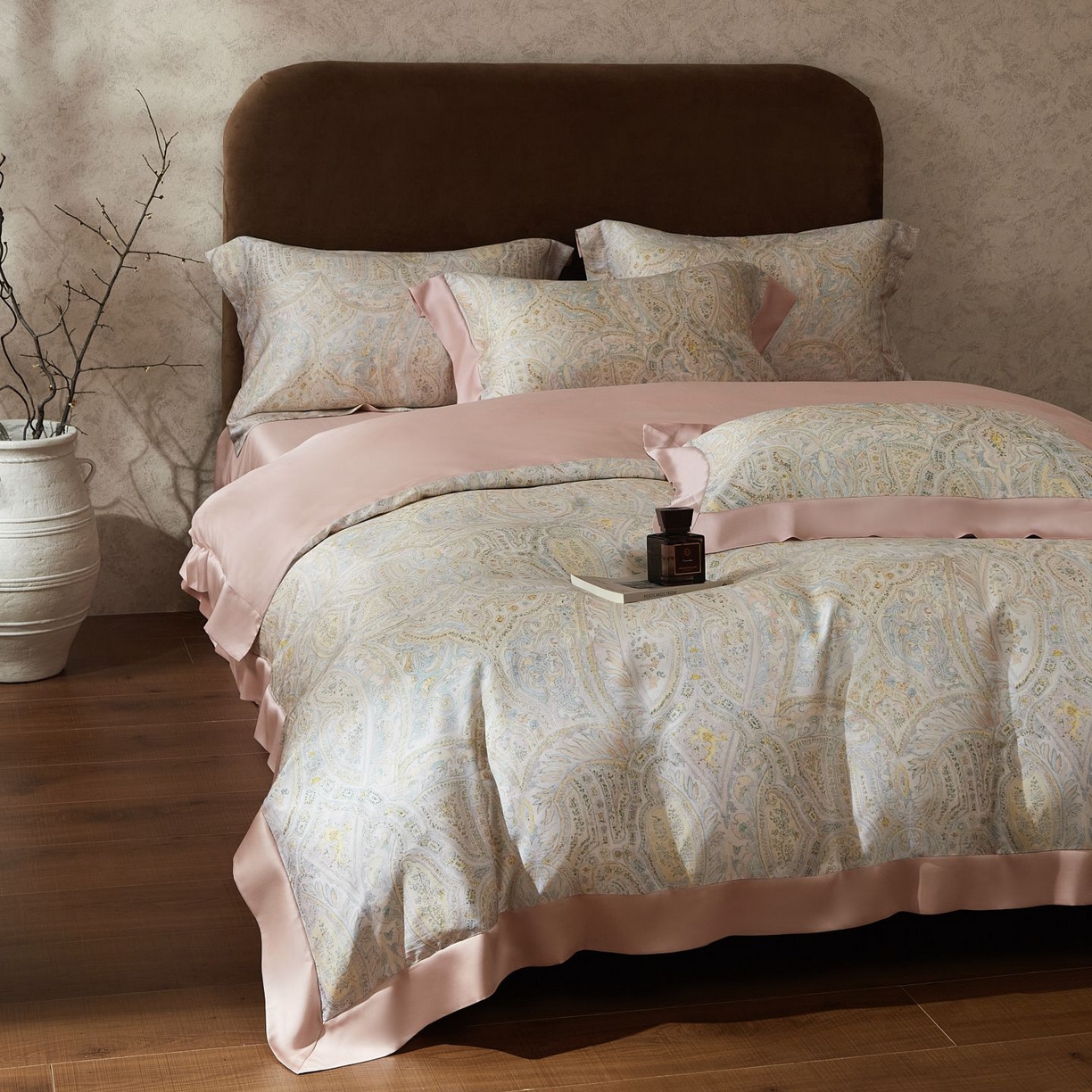 91家纺网 家纺一手货源 找家纺 南通朵美纺织品有限公司 2026新款100支天丝系列夏被四件套四件套 莱欧风情