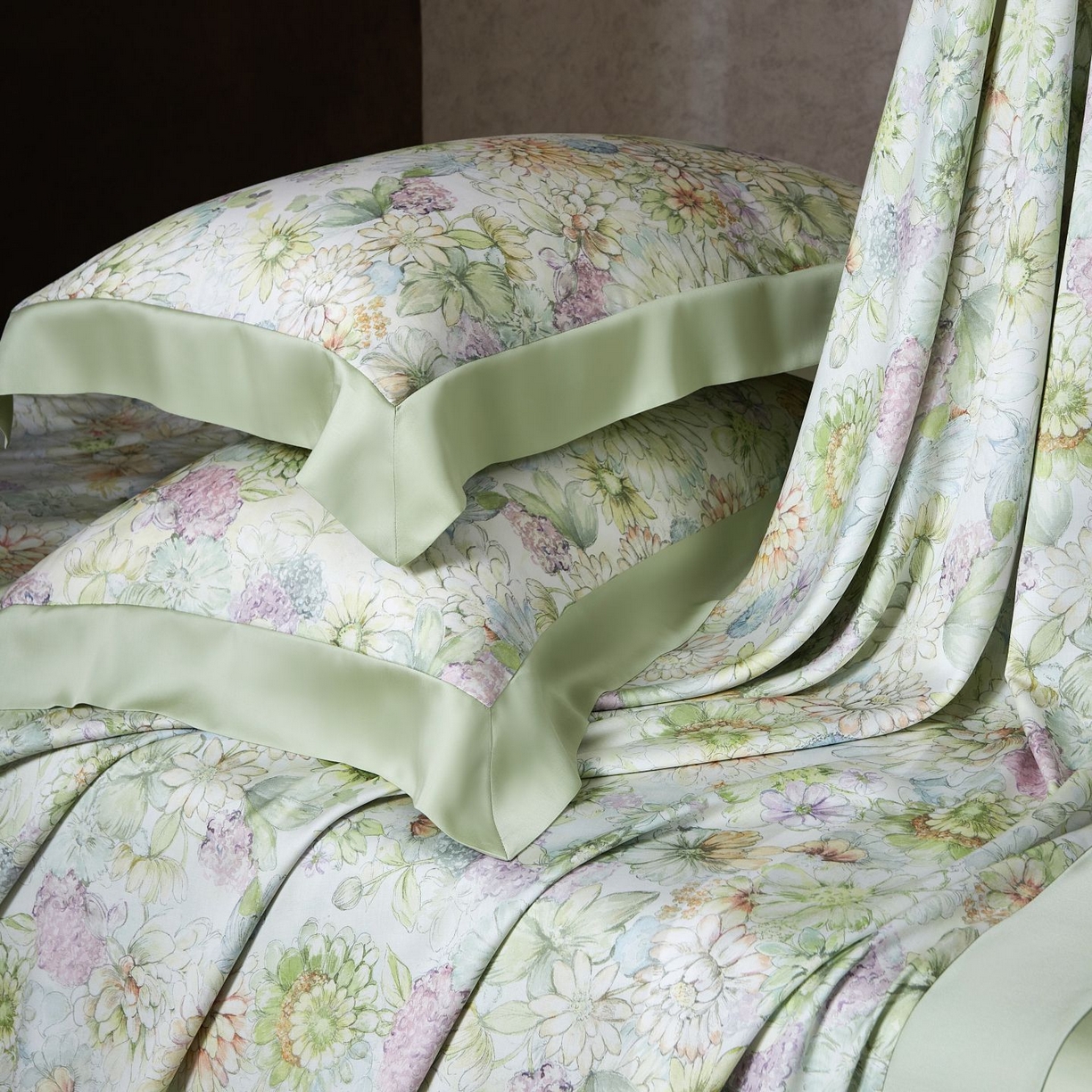 91家纺网 家纺一手货源 找家纺 南通朵美纺织品有限公司 2026新款100支天丝系列夏被四件套四件套 绿意盎然