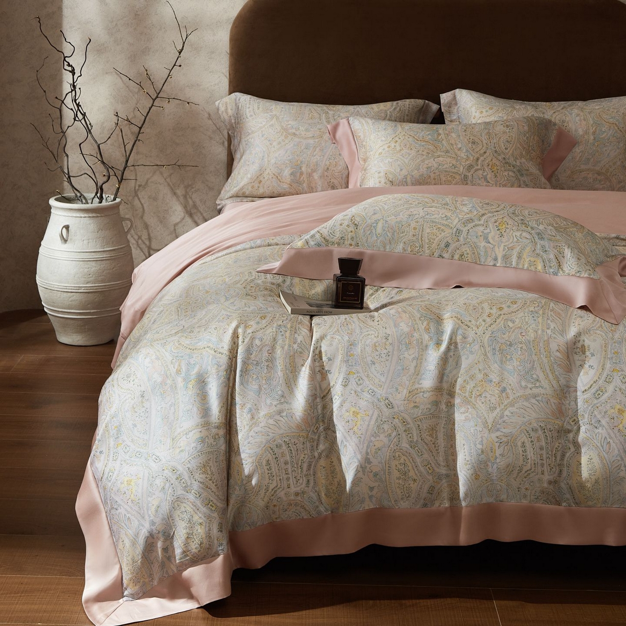 91家纺网 家纺一手货源 找家纺 南通朵美纺织品有限公司 2026新款100支天丝系列夏被四件套四件套 莱欧风情