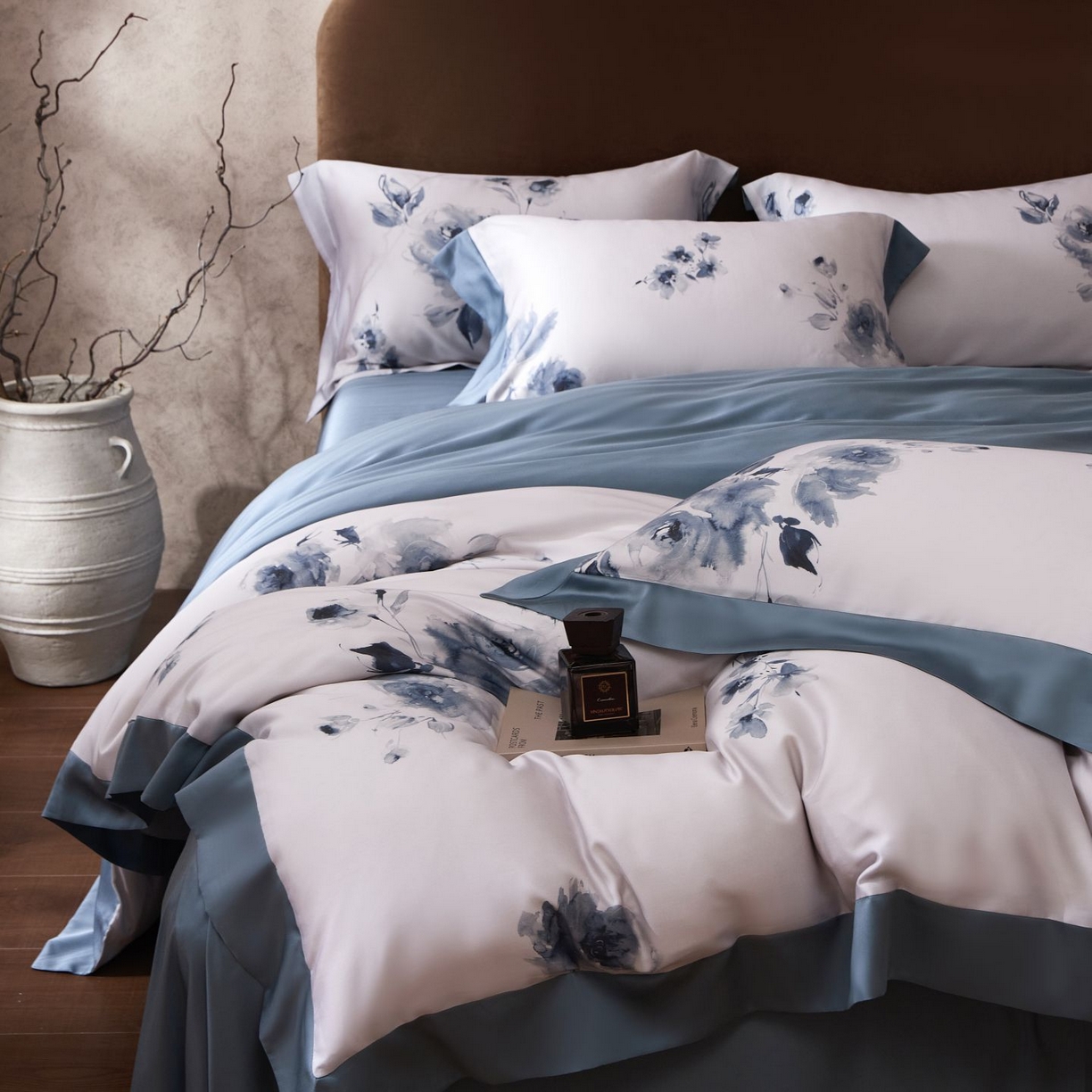 91家纺网 家纺一手货源 找家纺 南通朵美纺织品有限公司 2026新款100支天丝系列夏被四件套四件套 水墨丹青