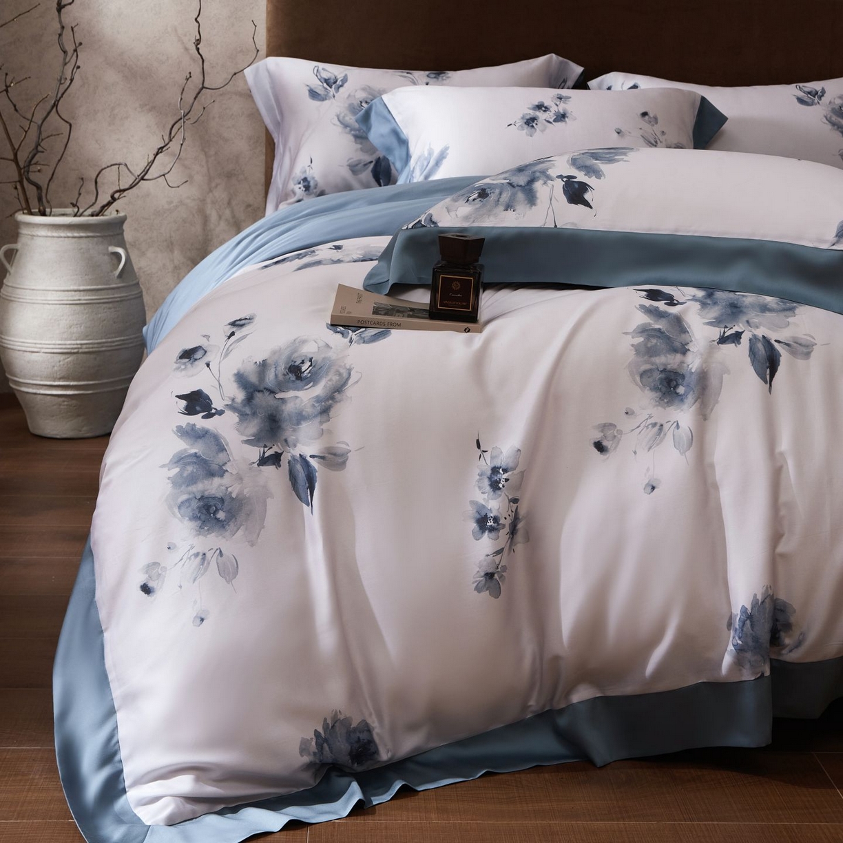 91家纺网 家纺一手货源 找家纺 南通朵美纺织品有限公司 2026新款100支天丝系列夏被四件套四件套 水墨丹青