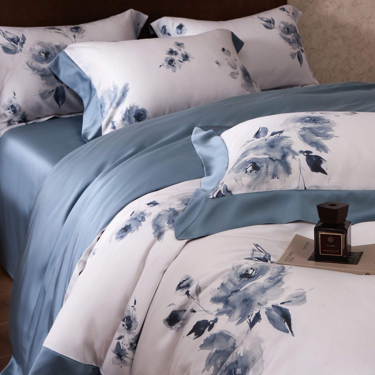 91家纺网 家纺一手货源 找家纺 南通朵美纺织品有限公司 2026新款100支天丝系列夏被四件套四件套 水墨丹青