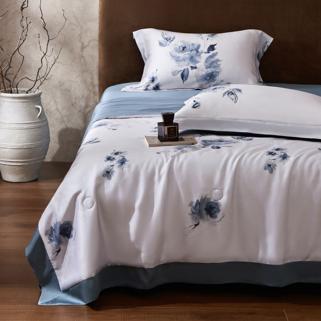 91家纺网 家纺一手货源 找家纺 南通朵美纺织品有限公司 2026新款100支天丝系列夏被四件套 水墨丹青