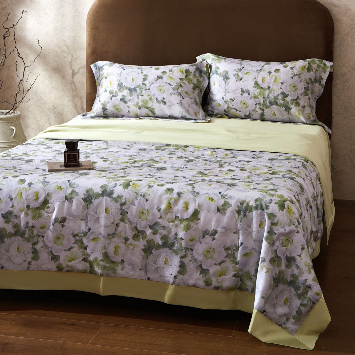 91家纺网 家纺一手货源 找家纺 南通朵美纺织品有限公司 2026新款100支天丝系列夏被四件套 春色满园