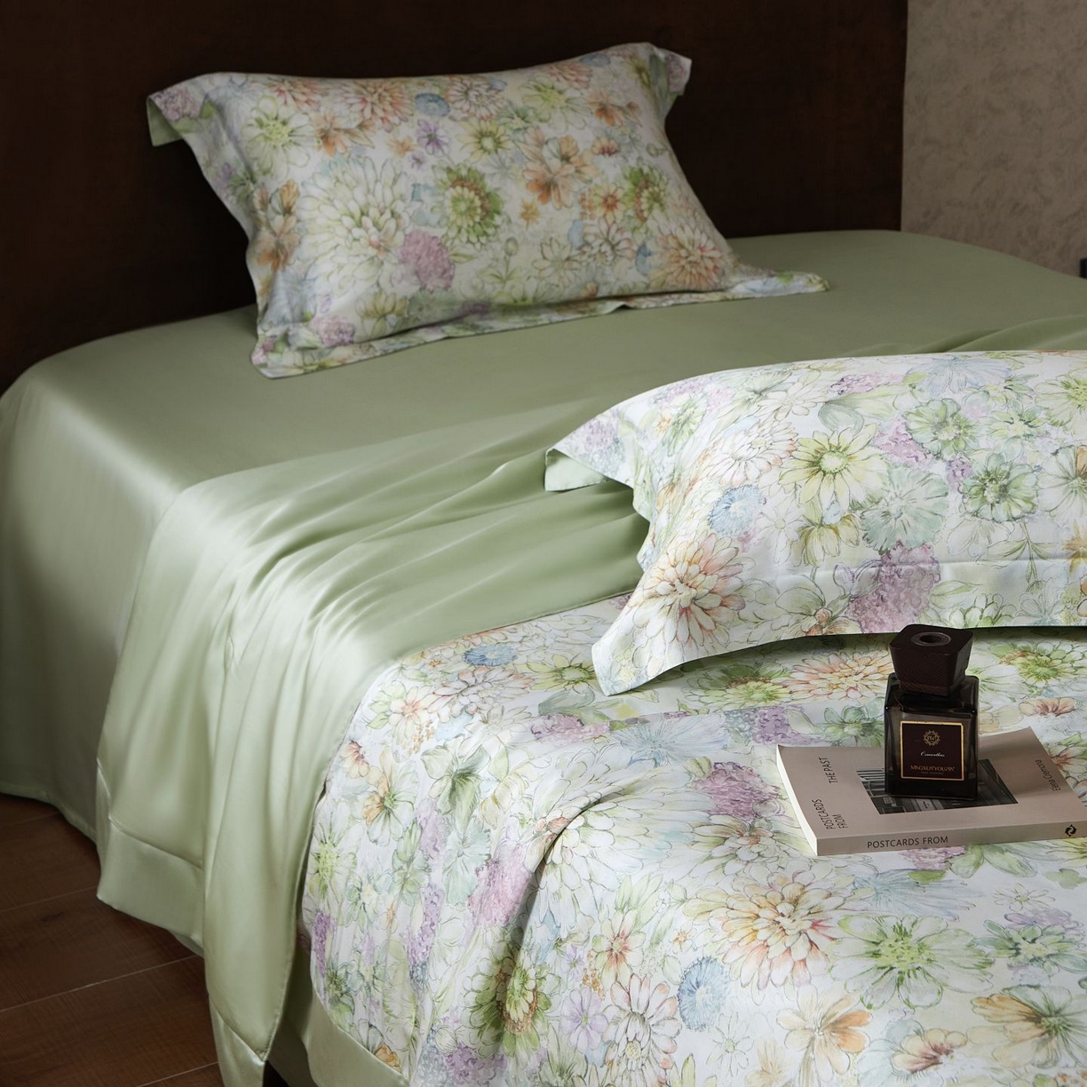 91家纺网 家纺一手货源 找家纺 南通朵美纺织品有限公司 2026新款100支天丝系列夏被四件套 绿意盎然