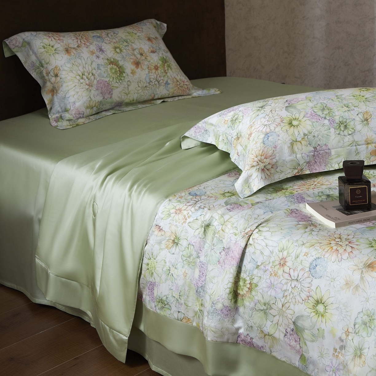 91家纺网 家纺一手货源 找家纺 南通朵美纺织品有限公司 2026新款100支天丝系列夏被四件套 绿意盎然