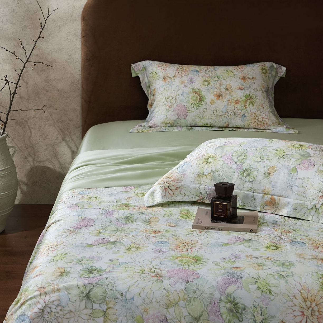 91家纺网 家纺一手货源 找家纺 南通朵美纺织品有限公司 2026新款100支天丝系列夏被四件套 绿意盎然