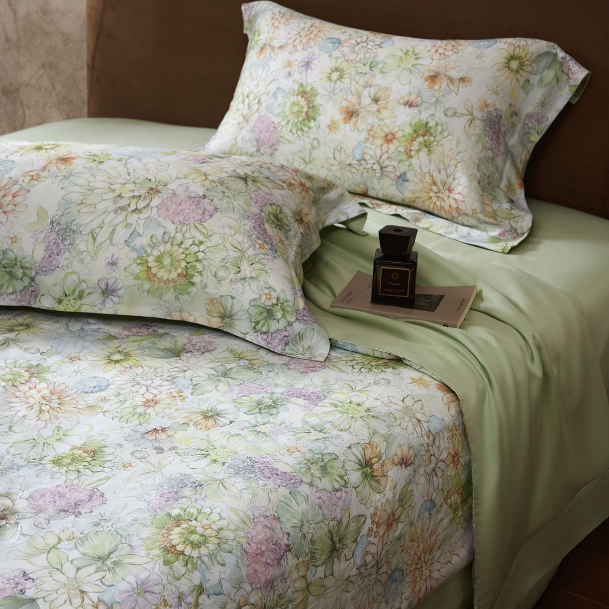 91家纺网 家纺一手货源 找家纺 南通朵美纺织品有限公司 2026新款100支天丝系列夏被四件套 绿意盎然