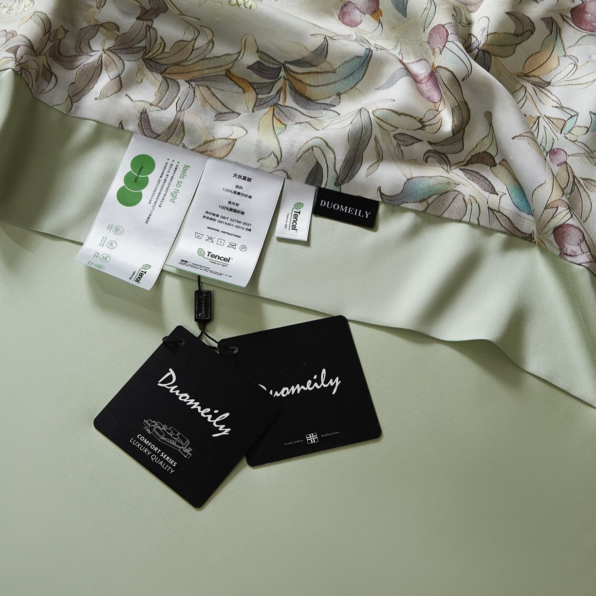 91家纺网 家纺一手货源 找家纺 南通朵美纺织品有限公司 2026新款100支天丝系列夏被四件套 水榭花城
