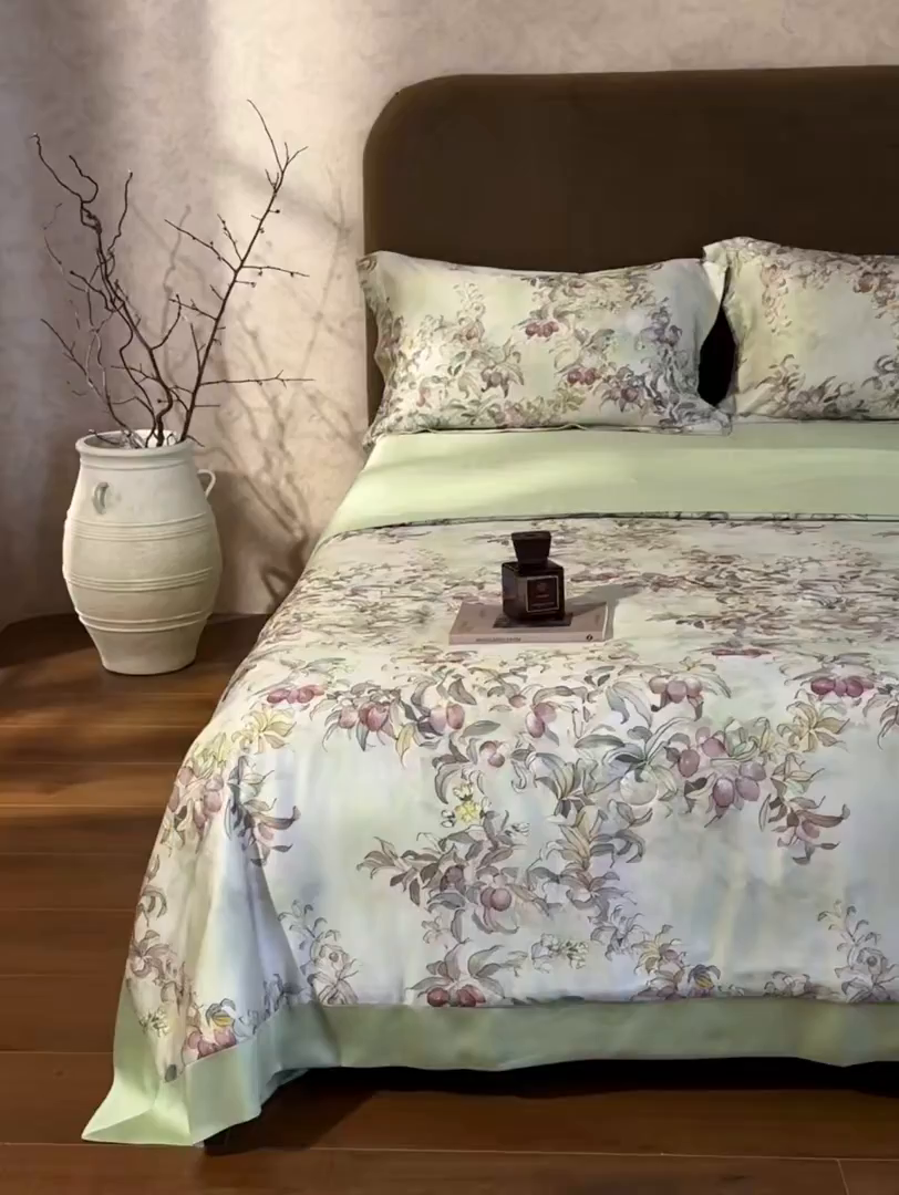 91家纺网 家纺一手货源 找家纺 南通朵美纺织品有限公司 2026新款100支天丝系列夏被四件套 水榭花城