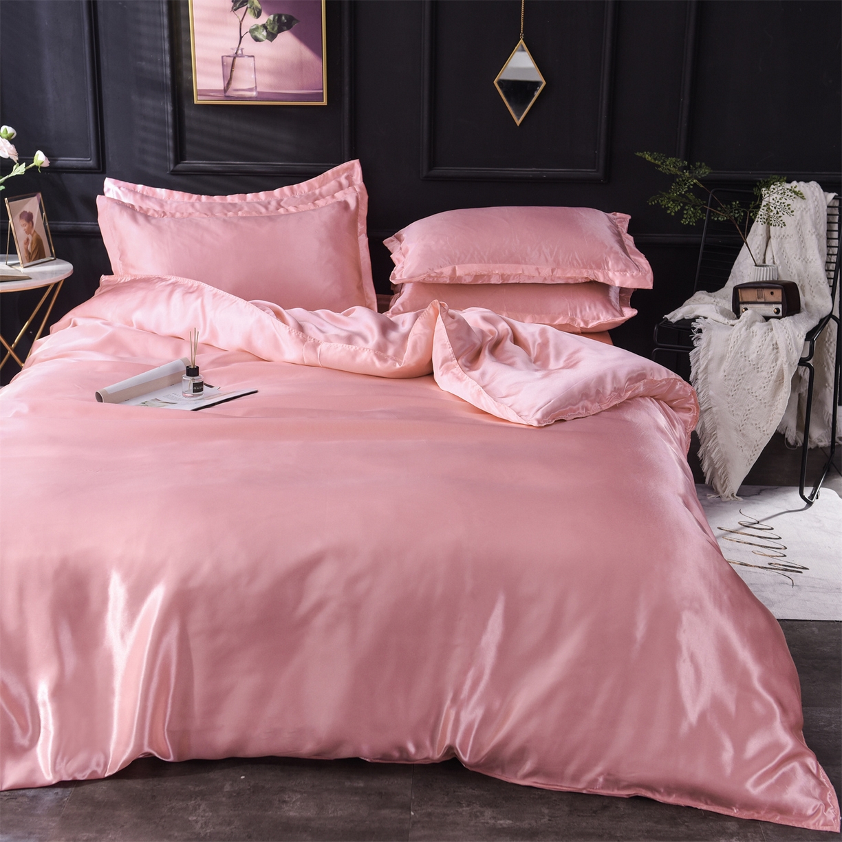 91家纺网 家纺一手货源 找家纺 经年 2026新款特价款丝绸冰丝四件套 玉色