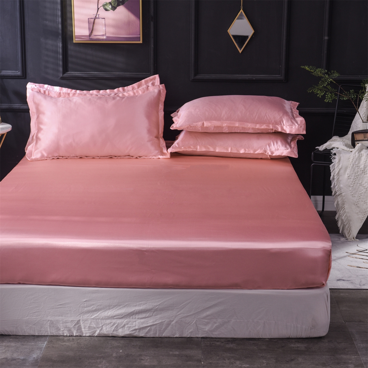 91家纺网 家纺一手货源 找家纺 经年 2026新款特价款丝绸冰丝四件套 玉色